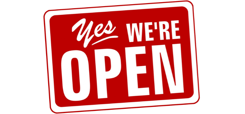 WE ARE OPEN